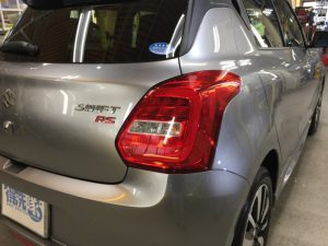 スイフト・クイックコーティング後の運転席側テール