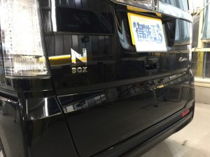 NBOX・プレミアムコーティング後のリアゲート