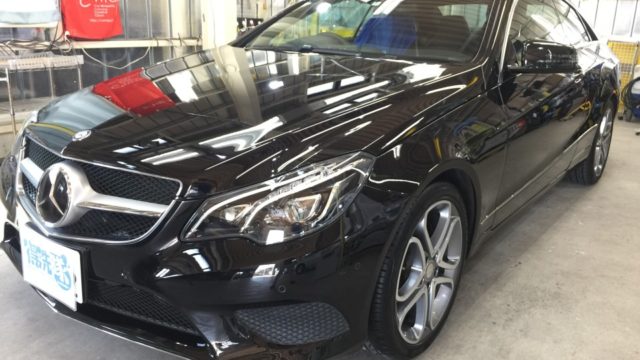 ベンツE・モール磨き＆スタンダードコーティング