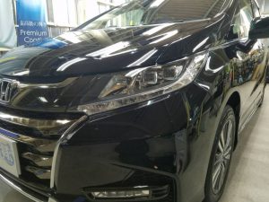 オデッセイ・スタンダードコーティング・助手席側ヘッドライト周辺