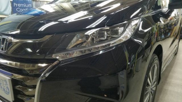 オデッセイ・スタンダードコーティング・助手席側ヘッドライト周辺