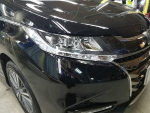 オデッセイ・スタンダードコーティング・運転席側ヘッドライト周辺