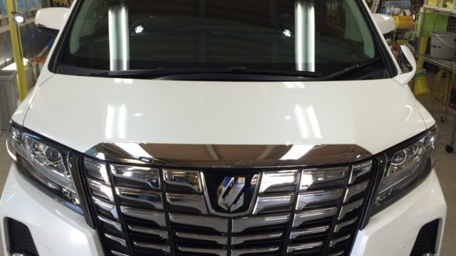 アルファード・ジーゾックスリアルガラスコート・正面