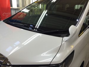 アルファード・窓ガラス撥水コーティング