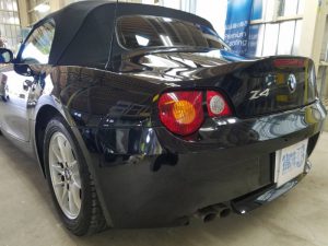 BMWZ4・プレミアムコーティング後の助手席側テール付近