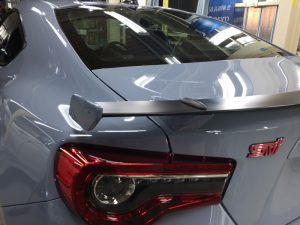 BRZ・エシュロン・ナノフィル施工後の助手席側テール付近