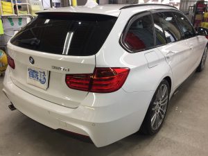 BMW3ツーリング・ハイドロフィニッシュ施工後のリアゲート周り