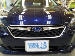 インプレッサ・プレミアムコーティング施工後のフロントグリル