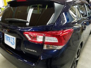インプレッサ・プレミアムコーティング施工後の運転席側テール付近