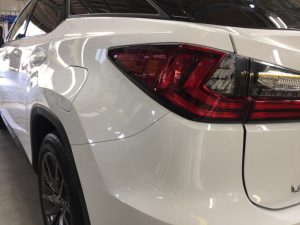 レクサスRX・ハイモースコート施工後の助手席側テール付近