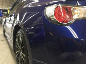 86・プレミアムコーティング施工後の助手席側テール付近