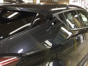 C-HR・プレミアムコーティング施工後の運転席側クォーターパネル付近
