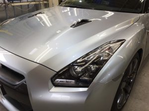 GT-R・ハイモースコート施工後のボンネット
