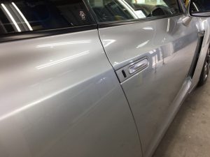 GT-R・ハイモースコート施工後の運転席ドア周り