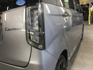 Nワゴン・ナノフィル施工後の運転席側テール付近