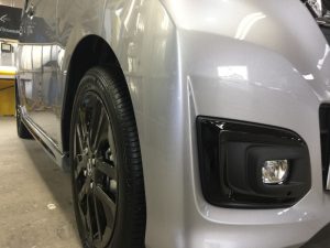 Nワゴン・ナノフィル施工後の運転席側前輪付近