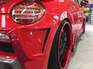 コペン・プレミアムコーティング施工後の右テール付近