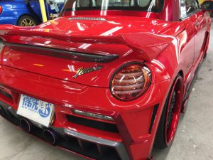 コペン・プレミアムコーティング施工後の右テール付近2