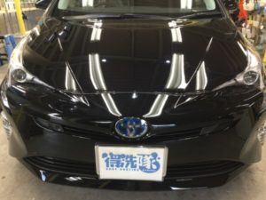 プリウス・ハイドロフィニッシュ施工後のボンネット