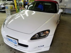 S2000・ヘッドライト研磨+コーティング